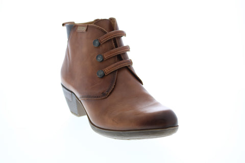 Pikolinos Rotterdam Short Ankle Zip Elastic Booty 902-8746-CUERO Womens Brown Ankle & Booties Boots