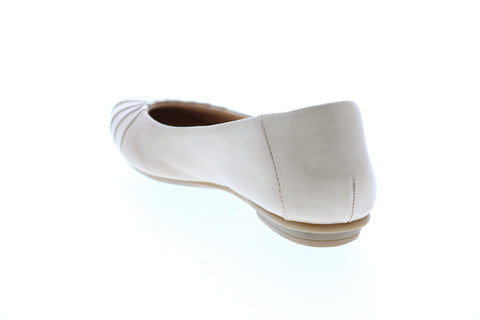 Earth Bellwether-Calf Leather BELLWETHER-PCN Womens Beige Ballet Flats Shoes
