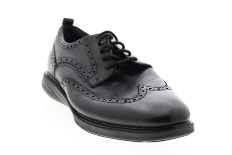 Cole Haan Grand Evolution Mens Black Leather Oxfords Wingtip & Brogue Shoes