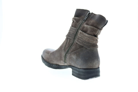 Born Cross Distressed D70360 Womens Gray Suede Zipper Casual Dress Boots