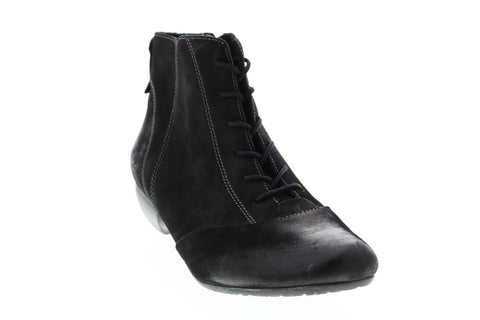 Taos Impulse Oiled IML-13567-BLKO Womens Black Suede Zipper Ankle & Booties Boots