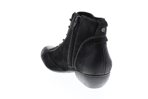 Taos Impulse Oiled IML-13567-BLKO Womens Black Suede Zipper Ankle & Booties Boots