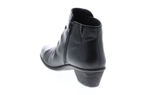 Earth Origins Marietta Malcolm Leather Womens Black Ankle & Booties Boots Shoes