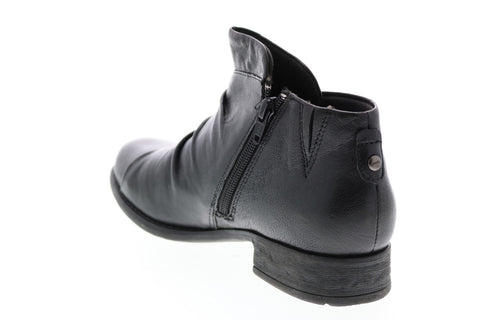 Earth Ronan Flat Boot RONAN-BLK Womens Black Leather Ankle & Booties Boots