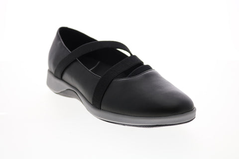 Sava Haely Leather S1880-001 Womens Black Leather Strap Mary Jane Flats Shoes