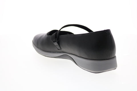 Sava Haely Leather S1880-001 Womens Black Leather Strap Mary Jane Flats Shoes