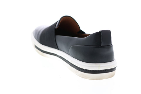 Clarks Un Maui Step 26142512 Womens Black Leather Slip On Lifestyle Sneakers Shoes
