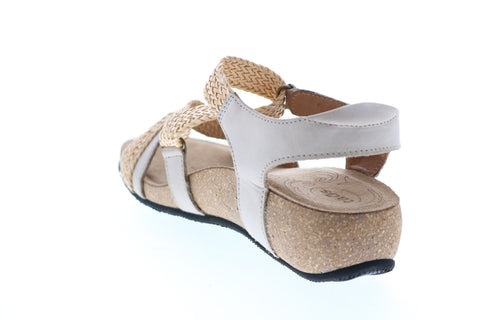 Taos Trulie TRU-16406-STN Womens Beige Leather Strap Slingback Sandals Shoes