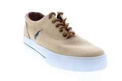 Ralph Lauren Vaughn-Sk Mens Brown Canvas Lace Up Lifestyle Sneakers Shoes 