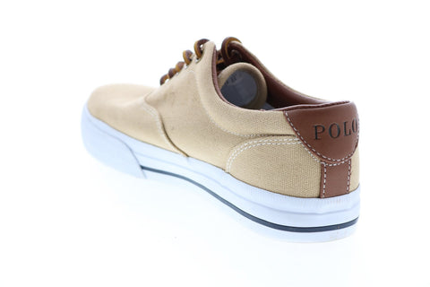 Ralph Lauren Vaughn-Sk Mens Brown Canvas Lace Up Lifestyle Sneakers Shoes 