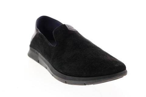 Cole Haan Casual Style W08648 Womens Black Suede Loafer Flats Shoes