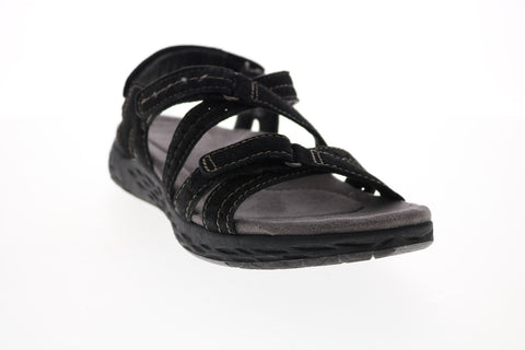 Earth Origins Westfield Winona Suede Womens Black Strap Slingback Sandals Shoes
