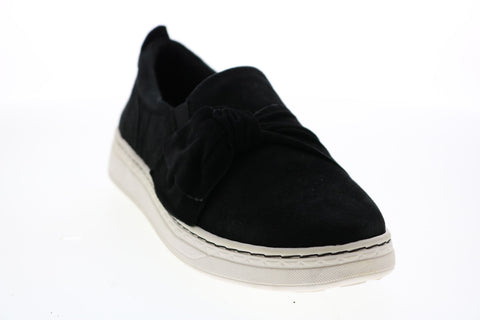 Earth Zoey Bow Sneaker ZOEY-BLK Womens Black Suede Lifestyle Sneakers Shoes