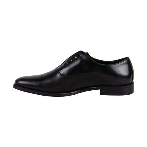 Steve Madden Pointed Mens Black Leather Casual Dress Slip On Loafers Shoes