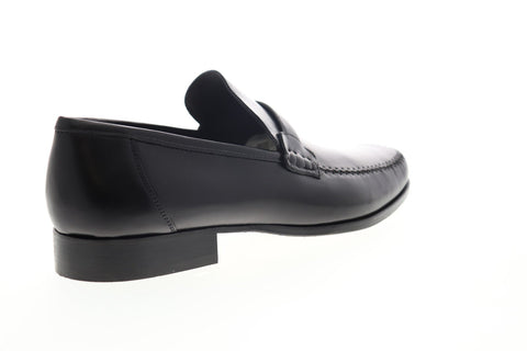 Bruno Magli Porro PORRO-10 Mens Black Leather Dress Slip On Loafers Shoes
