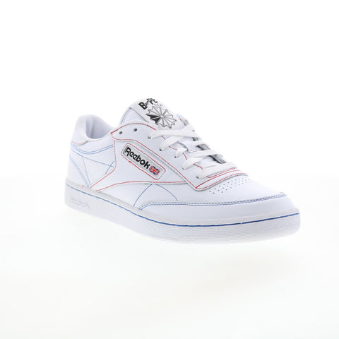 Reebok Club C 85 Bape Q47367 Mens White Leather Lifestyle Sneakers Shoes