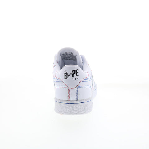 Reebok Club C 85 Bape Q47367 Mens White Leather Lifestyle Sneakers Shoes