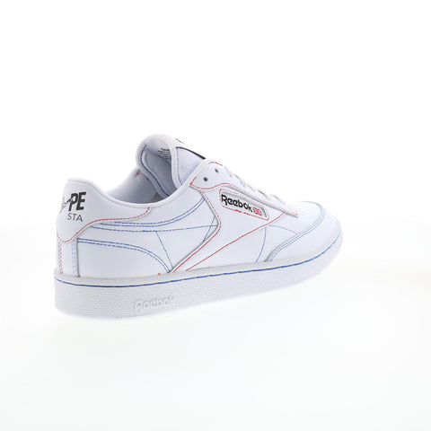 Reebok Club C 85 Bape Q47367 Mens White Leather Lifestyle Sneakers Shoes