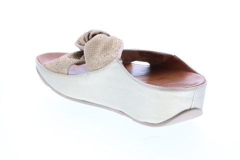 Fitflop Twiss Crystal Slide R44-675-070 Womens Brown Strap Sandals Shoes