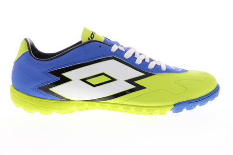 Lotto Gravity V 700TF R5515 Mens Green Leather Low Top Athletic Soccer Shoes