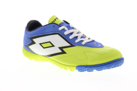 Lotto Gravity V 700TF R5515 Mens Green Leather Low Top Athletic Soccer Shoes