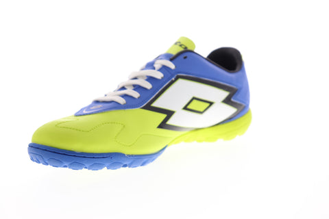 Lotto Gravity V 700TF R5515 Mens Green Leather Low Top Athletic Soccer Shoes