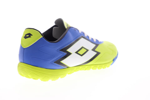 Lotto Gravity V 700TF R5515 Mens Green Leather Low Top Athletic Soccer Shoes