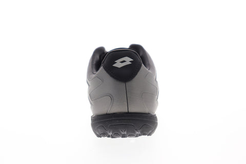 Lotto Gravity V 700TF R5516 Mens Black Leather Low Top Athletic Soccer Shoes