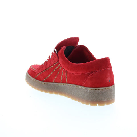 Mephisto Rainbow Mens Red Suede Lace Up Lifestyle Sneakers Shoes