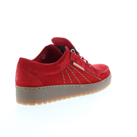 Mephisto Rainbow Mens Red Suede Lace Up Lifestyle Sneakers Shoes