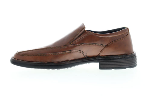 Robert Wayne Track Toe REMY Mens Brown Leather Low Top Casual Loafers Shoes