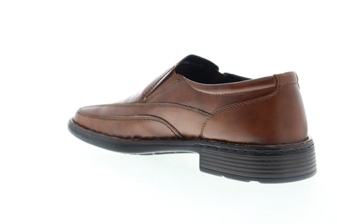 Robert Wayne Track Toe REMY Mens Brown Leather Low Top Casual Loafers Shoes
