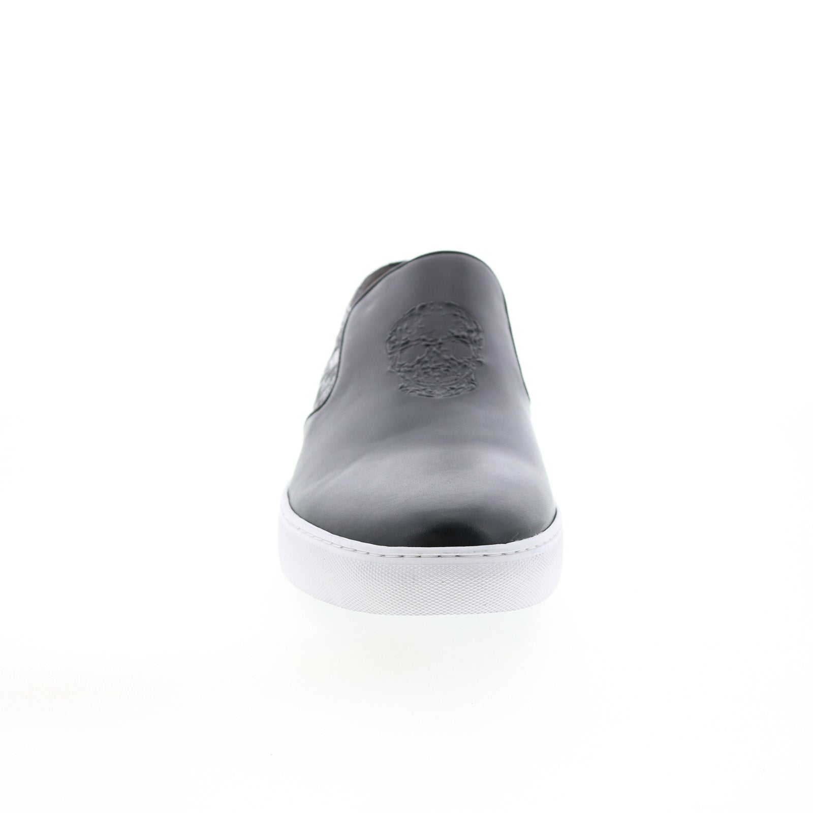 Robert Graham Men’s Calvert Skull Slip-On Sneakers Robert Graham Calvert RG5313S Mens Black Leather Lifestyle  main image 2