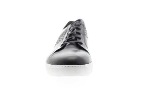 Robert Graham Ruman RG5318L Mens Black Leather Low Top Lifestyle Sneakers Shoes