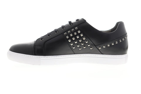 Robert Graham Ruman RG5318L Mens Black Leather Low Top Lifestyle Sneakers Shoes