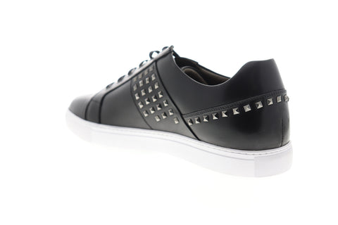 Robert Graham Ruman RG5318L Mens Black Leather Low Top Lifestyle Sneakers Shoes