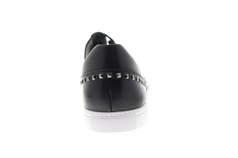 Robert Graham Ruman RG5318L Mens Black Leather Low Top Lifestyle Sneakers Shoes