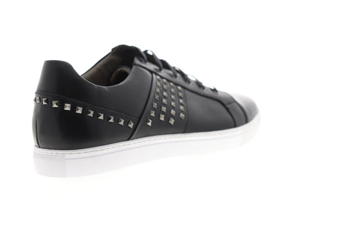 Robert Graham Ruman RG5318L Mens Black Leather Low Top Lifestyle Sneakers Shoes