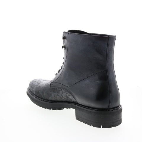 Robert Graham Abstraction RG5456B Mens Black Leather Casual Dress Boots