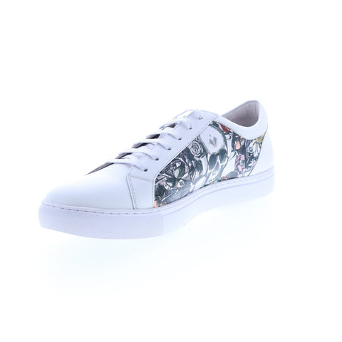 Robert Graham Gram RG5493L Mens White Leather Lifestyle Sneakers Shoes