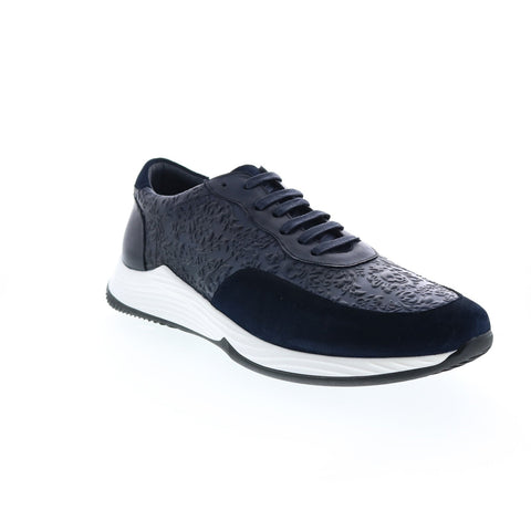 Robert Graham Gaia RG5568L Mens Blue Leather Lifestyle Sneakers Shoes