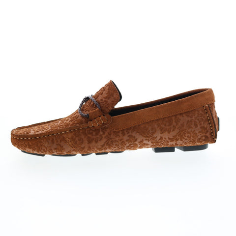 Robert Graham Meze RG5607S Mens Brown Suede Loafers Moccasin Shoes