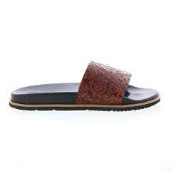 Robert Graham Understory RG5626F Mens Brown Leather Slides Sandals Shoes