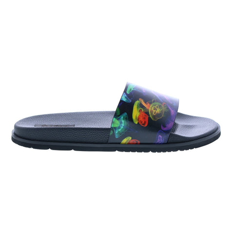 Robert Graham Jellyfish RG5638F Mens Black Leather Slides Sandals Shoes