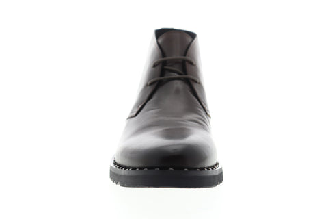 Robert Graham Norrie RGB5149 Mens Brown Leather Mid Top Lace Up Chukkas Boots