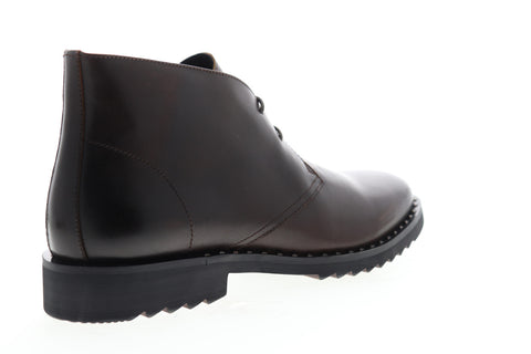 Robert Graham Norrie RGB5149 Mens Brown Leather Mid Top Lace Up Chukkas Boots