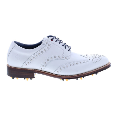 Robert Graham Rocker RGG5060 Mens White Leather Athletic Golf Shoes