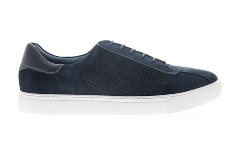 Robert Graham Anson RGL5203 Mens Blue Suede Low Top Lifestyle Sneakers Shoes