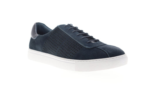 Robert Graham Anson RGL5203 Mens Blue Suede Low Top Lifestyle Sneakers Shoes