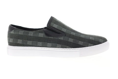 Robert Graham Seldon RGS5188 Mens Black Leather Low Top Lifestyle Sneakers Shoes
